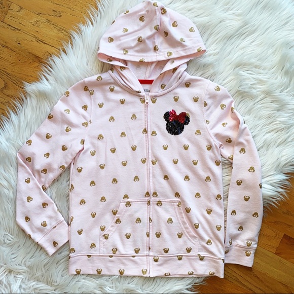 Girls Minnie Mouse 2 Piece Set Top /& Pant Official Disney Full Zip Hoodie BNWT
